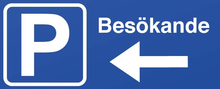 Parkeringsskylt-besokande